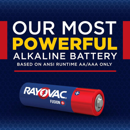 Fusion AA Batteries, Premium Alkaline Double a Batteries (8 Battery Count)