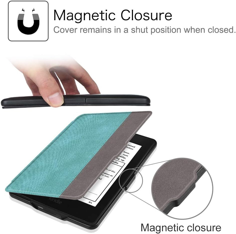 Slimshell Case for 6" Kindle Paperwhite 2012-2017 (Model No. EY21 & DP75SDI) - Lightweight Protective Cover with Auto Sleep/Wake (Not Fit Paperwhite 10Th & 11Th Gen), Turquoise