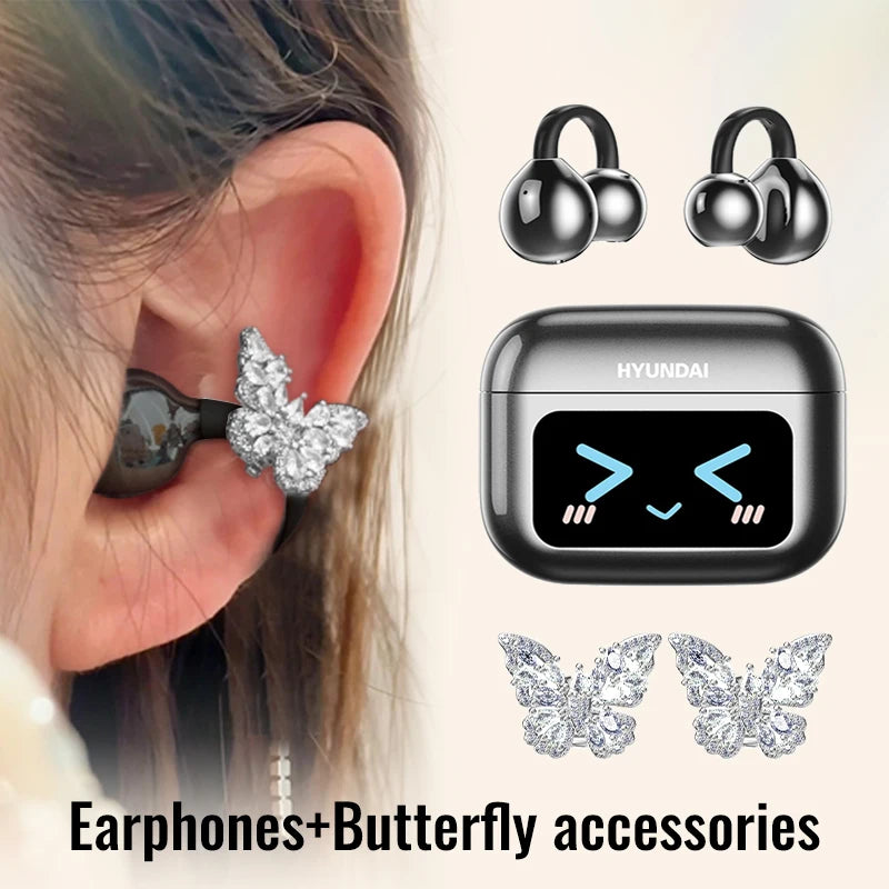 EchoGrip™ M100 ENC Ear Clip Earphones – Style, Sound, and Smart Control