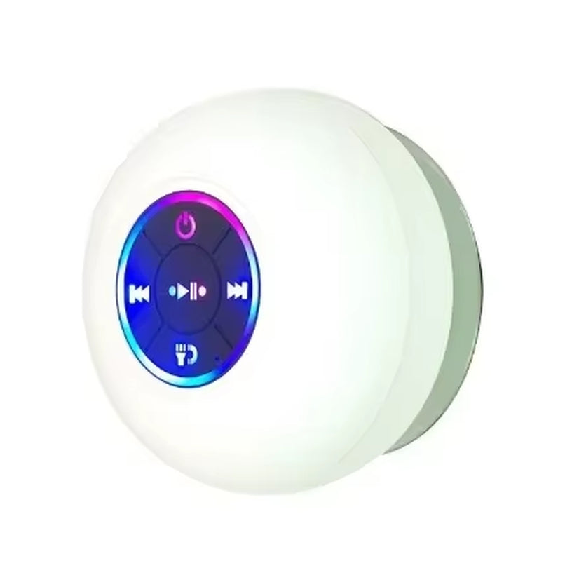 AquaBeat Mini: Waterproof LED Bluetooth Speaker with Powerful Sound & Suction Cup Mount