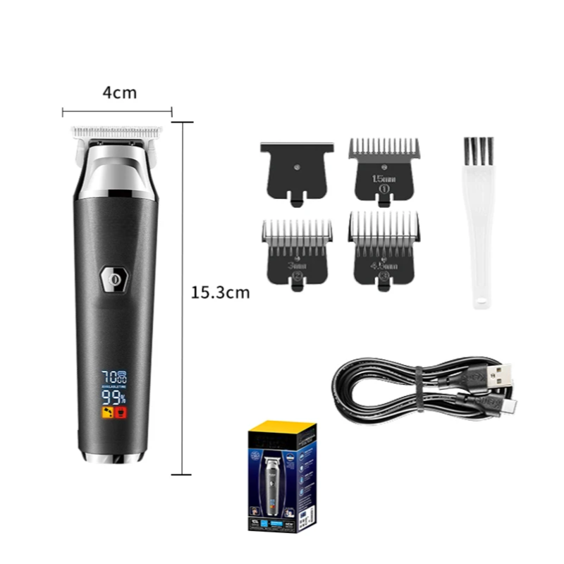 ZeroBlade™ Pro: Cordless 7000RPM Hair Trimmer with LCD Display